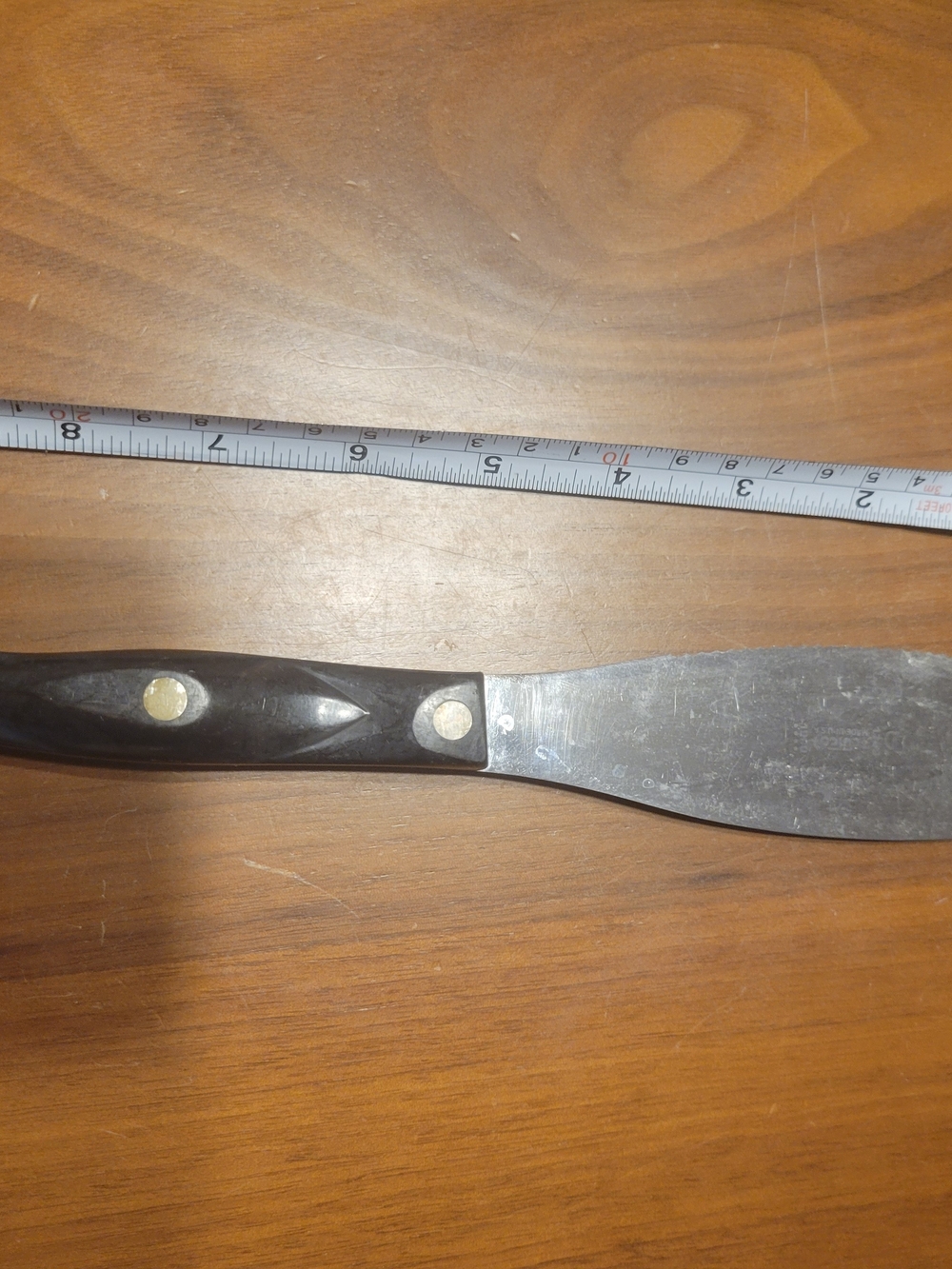 Cutco Black and Silver Stainless Spatula Knife